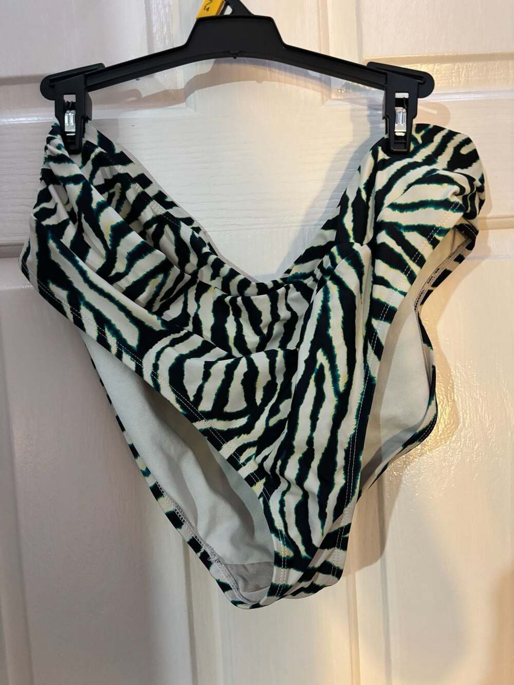Time and Tru High Waisted Zebra Print Bikini Bottom 1X 16W-18W